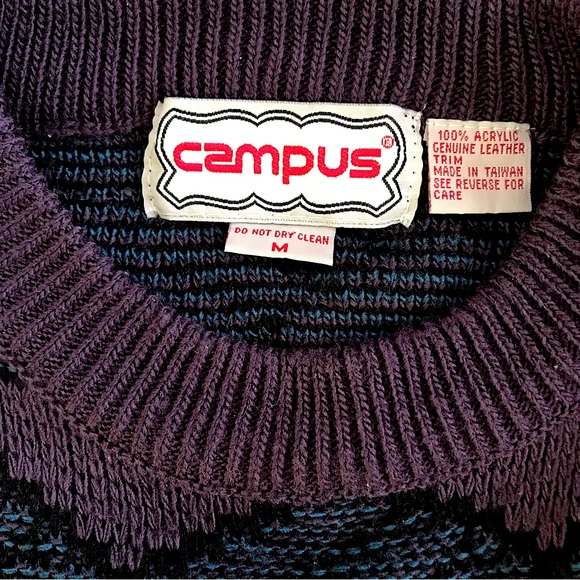 Slouchy Patterned Knit Sweater - Picture 3 of 7